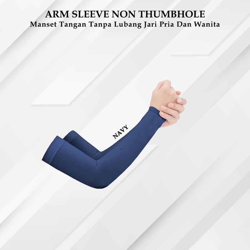 Manset Tangan Handsock Armsleeve Tanpa Lubang Jari Olahraga Pria Wanita Abu 7