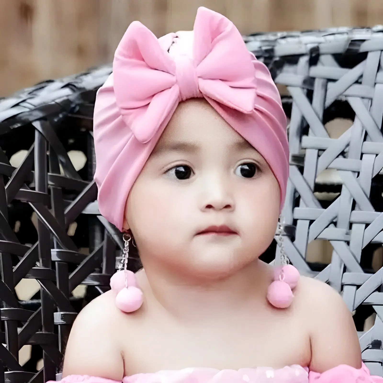 Turban Bayi Pita Pom 0 - 2 Tahun
