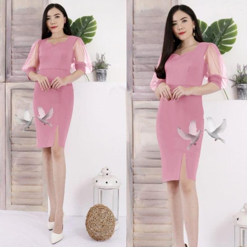 DRESS MICHA BAHAN SCUBA STRECHT FOTO REALPICT Casual Fit dress  mamari 5