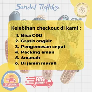 sandal refleksi sandal terapi sandal kesehatan jepit spon untuk terapi reamtik asam urat pria wanita murah 7