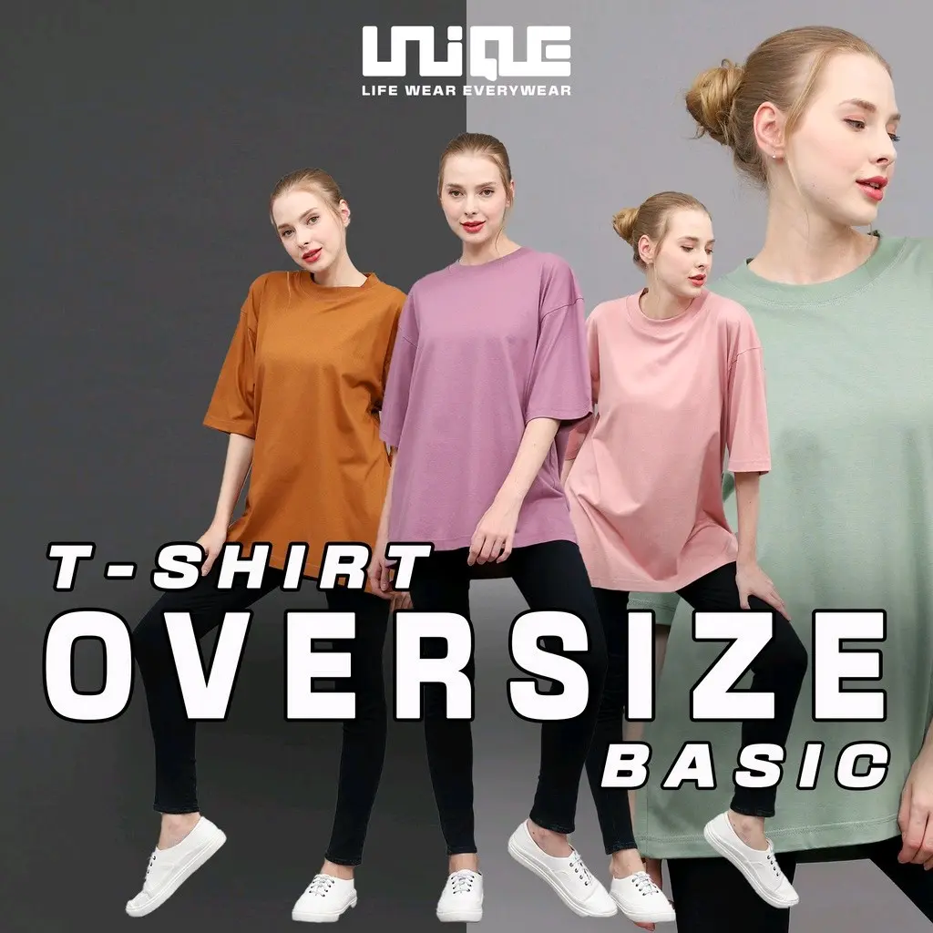 Kaos oversize basic wanita