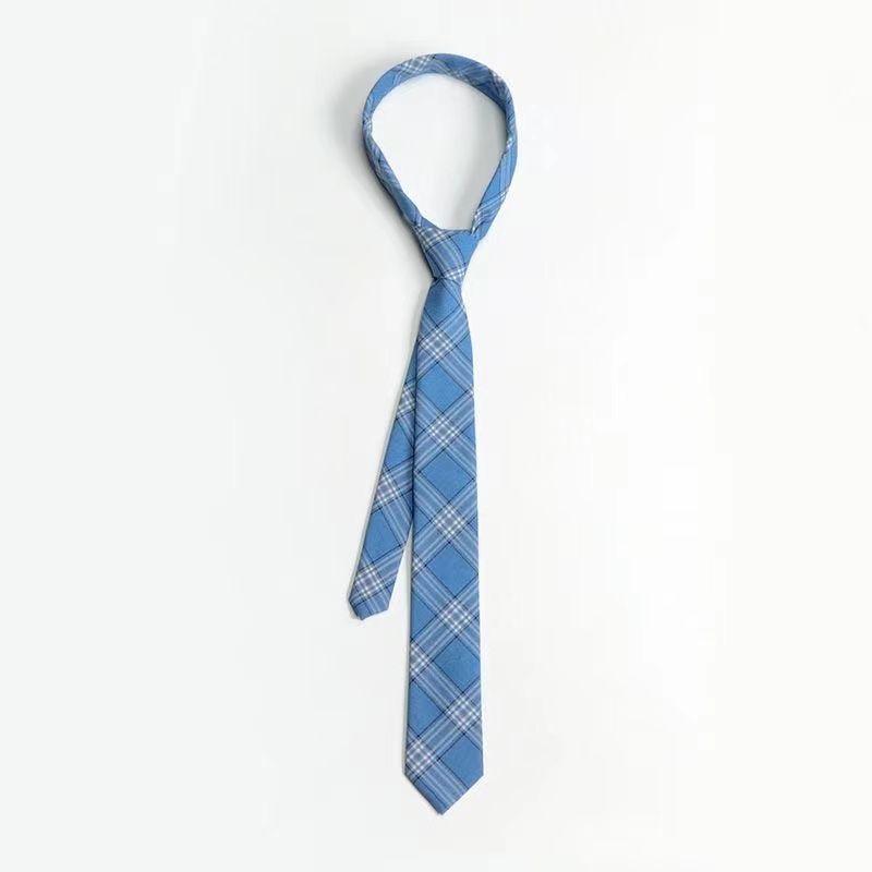 Blue Tie DK Shirt Men's Casual Formal Lazy No-Knot Easy Pull College Style Bow Tie Women's Decoration 2