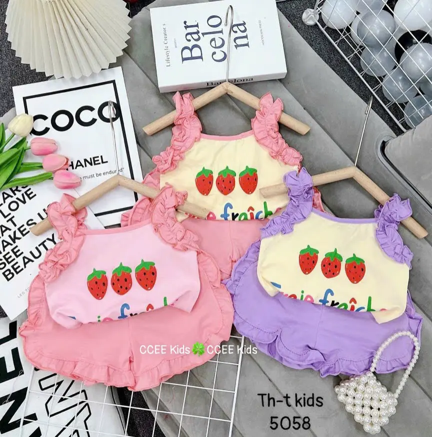 6====27kg.......bộ quần + áo cộc tay cho bé gái siêu xinh