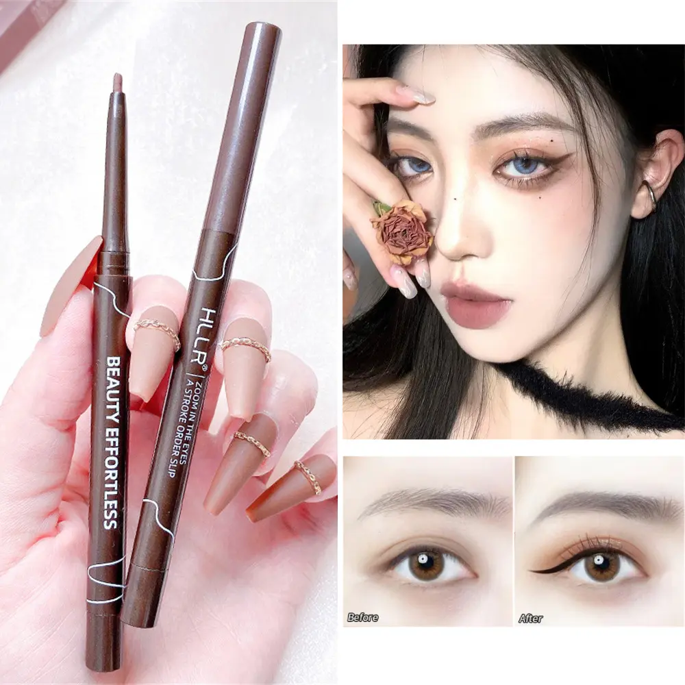 Eyeliner gel pen 4-colors waterproof sweatproof Long-lasting effect Smooth Easy to learn Eyebrow pencil Lying Silkworm Pen