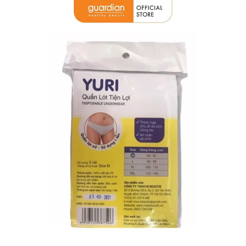Quần Lót Giấy Dành Cho Nữ Yuri Size M 5 Cái 0