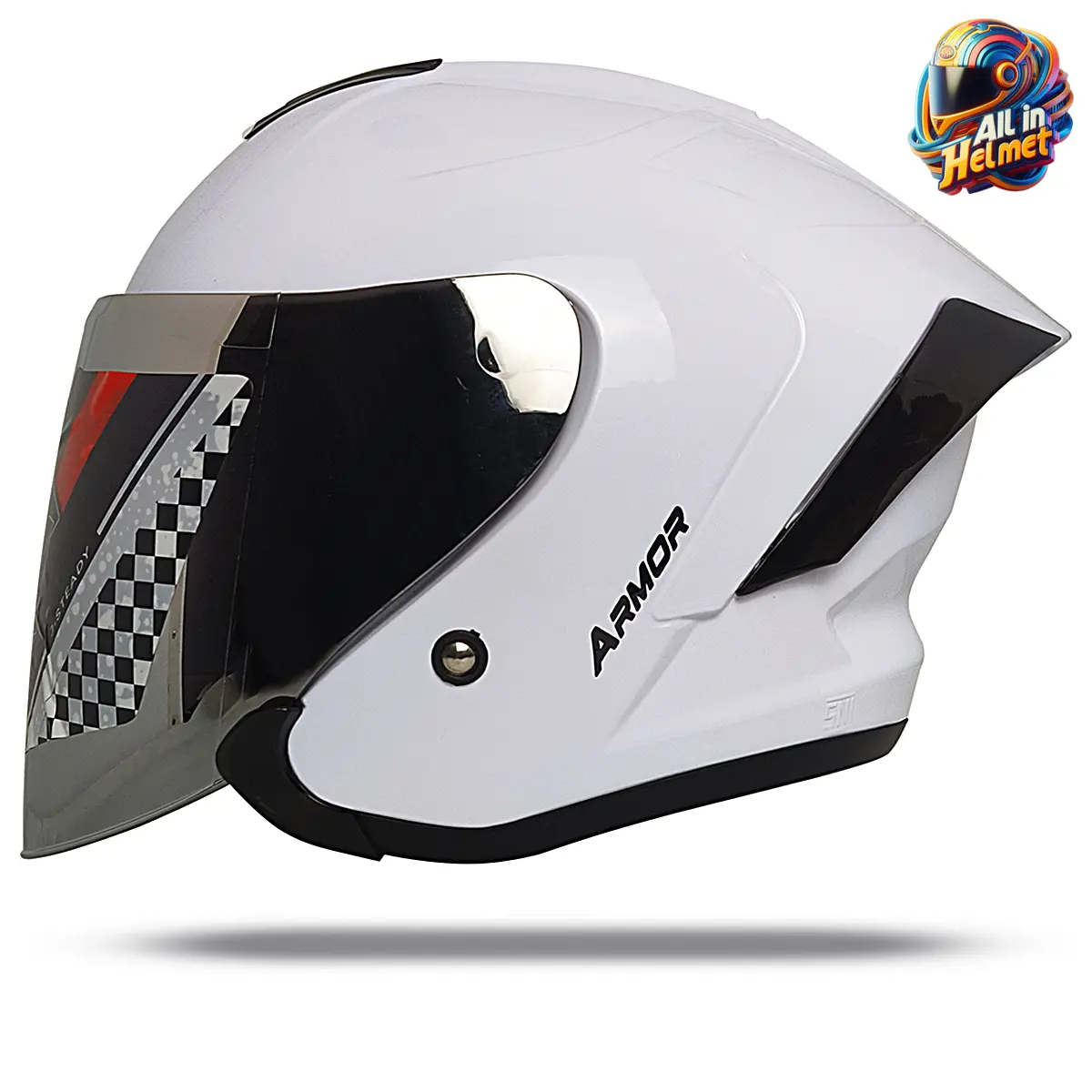 Helm JS ARMOR Solid Original Half Face Untuk Pria dan Wanita Dewasa SNI