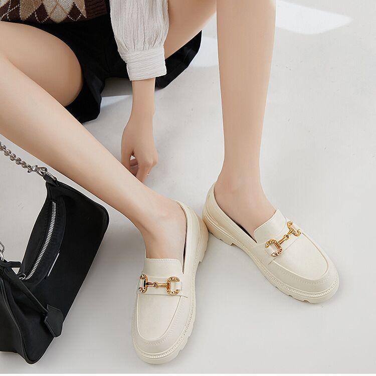 Product Introduction of British Style Sponge Cake Thick Soled Casual Loafers, Waterproof and Non Slip Low Top Sandals For Rainy Days, Comfortable Walking Shoes for Women 10