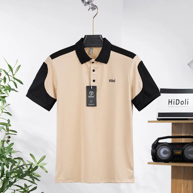 Áo thun polo nam cao cấp phối màu vai siêu đẹp co dãn 4 chiều dày dặn 2