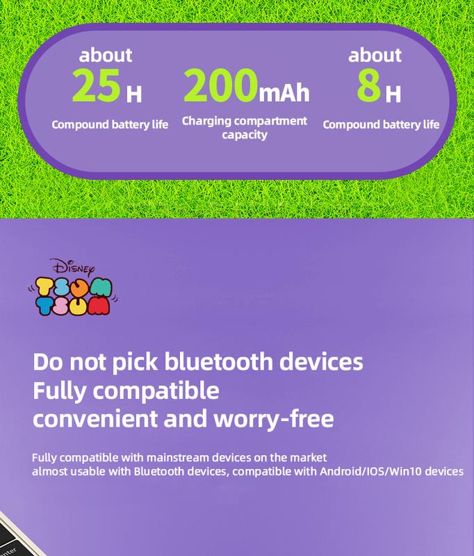 【Ramadan Sale DB1】Disney True Wireless Bluetooth Headset Translucent Semi- In- Ear Noise Reduction  Music Running Sports Game Low Latency High Quality Suitable For Android And Apple Phones 【New Version  Of Bluetooth 5.3+ENC Noise Reduction】 Earphone Tws 6