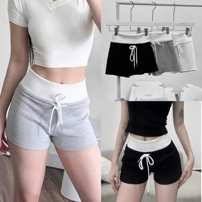 Quần Short Nữ Ôm Body Tôn Dáng Chất Vải Tăm Lạnh Co Giãn, 3 Màu Xinh