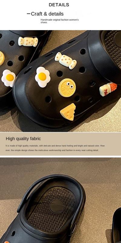 Product Introduction of Men's and women's ventilated wooden clogs shoes version of the new thick-soled non-slip soft couple comfortable slippers can be worn outdoors in summer walking shoes indoor slippers Kasut Lelaki Selipar Sandal 6