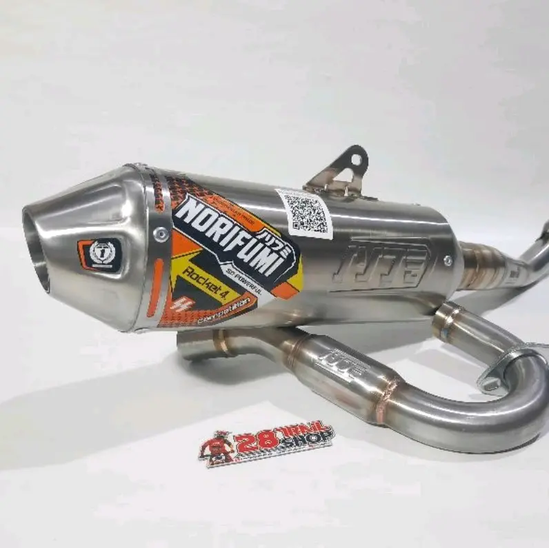 Knalpot norifumi rocket 4 competisi fullsystem klx 150 bfse s l g crf 150L d-tracker suara gahar siap trabas mesin motor Motorcycle Pick Motorcycle Pick 0