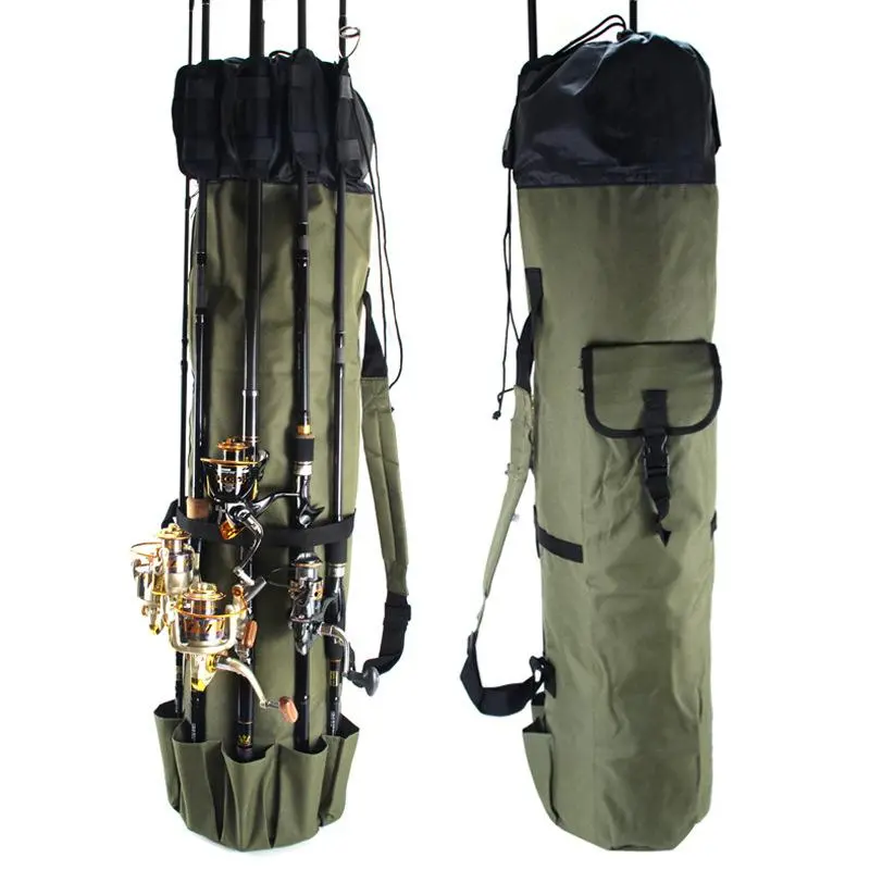 Fishing Rod Bag, 1 Count Cylindrical Fishing Bag, Fishing Accessories for Outdoor, Fishing Gear, Fishing Supplies 0