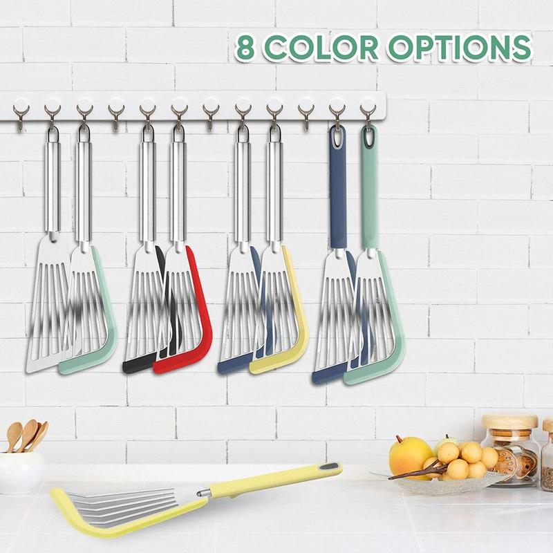 Silicone Fish Spatula  Slotted Turner with Soft Edge Heat Resistant Kitchen Cooking Tools Utensil 1