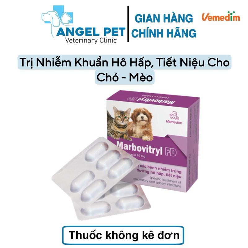 Marbovitryl FD Vemedim Trị Nhiễm Trùng, Đường Hô Hấp, Tiết Niệu Cho Chó Mèo - Hộp 10 viên