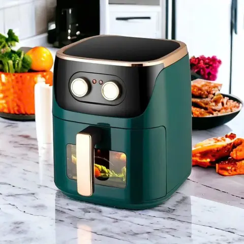 Nồi Chiên Không Dầu 12L Camel, Công Suất 1500W, Thiết Kế Mặt Kính, Chống Trơn Trượt, Dung Tích Lớn, Bảo Hành 12 Tháng, Lỗi 1 Đổi 1