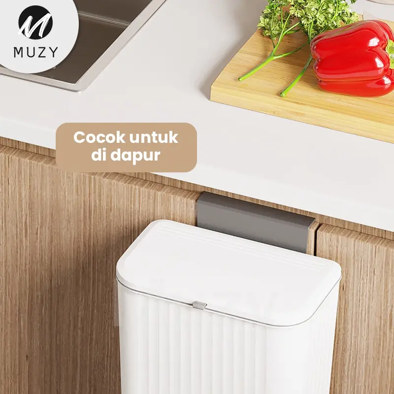 Muzy Tempat Sampah Gantung Tong Sampah Dapur Tempat Sampah Kamar Mandi Tong Sampah Plastik HSB640 4