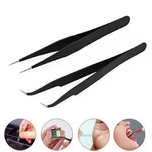 Pinset Tweezer Anti Statis Lurus Bengkok tweezers TS-15 ESD-11 ESD-15