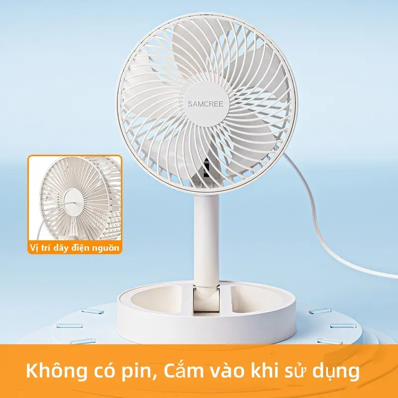 Quạt Cắm Điện Cổng USB - Quạt Gấp Gọn - Quạt Để Bàn Nhỏ Gọn Tiện Lợi Phụ Kiện Không tích điện 5