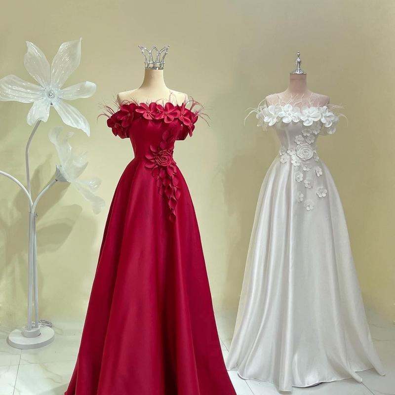 Váy suông đi bàn cô dâu