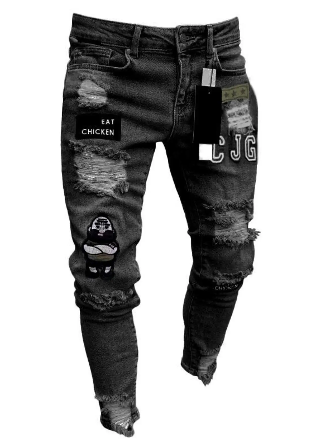 DeNiko Men's Slim Staright Fit Jean with Embellished Front Pocket ...