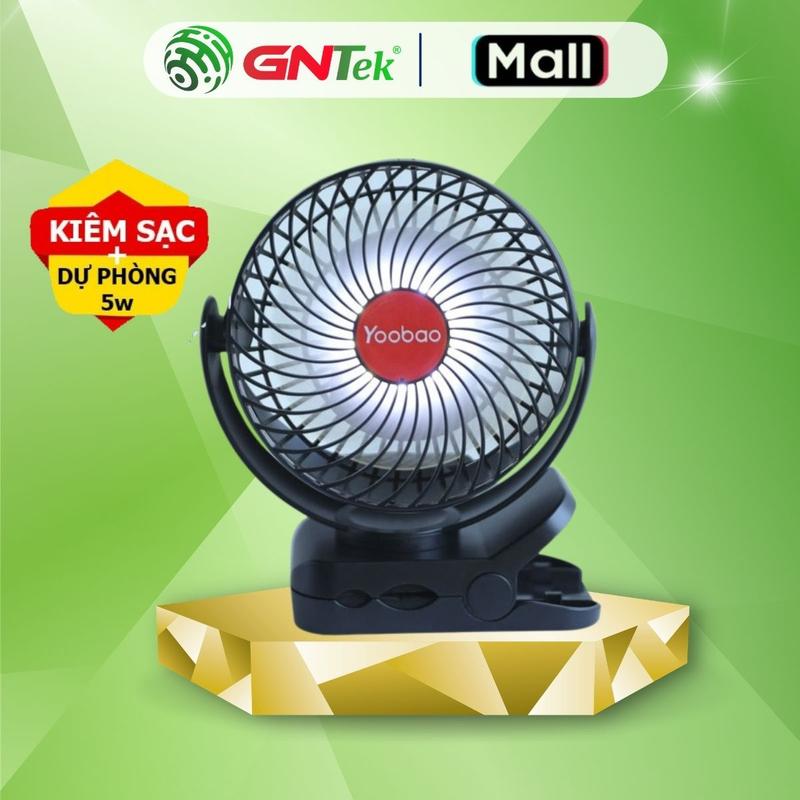 Quạt tích điện đế kẹp YOOBAO F8 8000mAh có đèn led,quạt tích điện kiêm sạc dự phòng 3in1, dùng liên tục 8-30 tiếng cáp sạc Usb-typeC