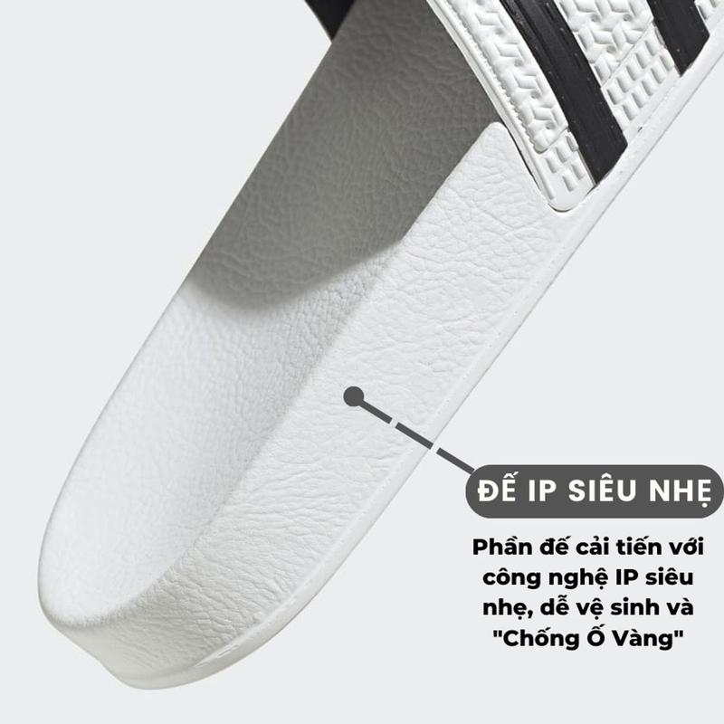 Dép nam quai ngang 3 sọc M Masler-MT trắng đen tinh tế với lớp đế chống ố vàng, dễ vệ sinh TD1 3