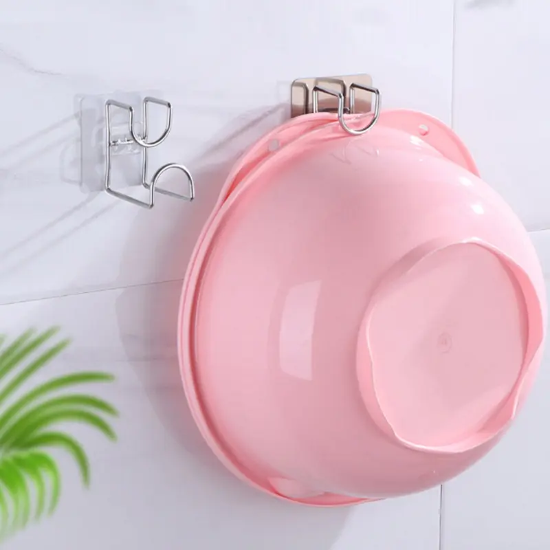 Móc Dán Tường Treo Chậu, Thau, Thớt, Đồ Dùng Phòng Tắm - Giá Móc Treo Chậu Treo Rổ Tiện Lợi