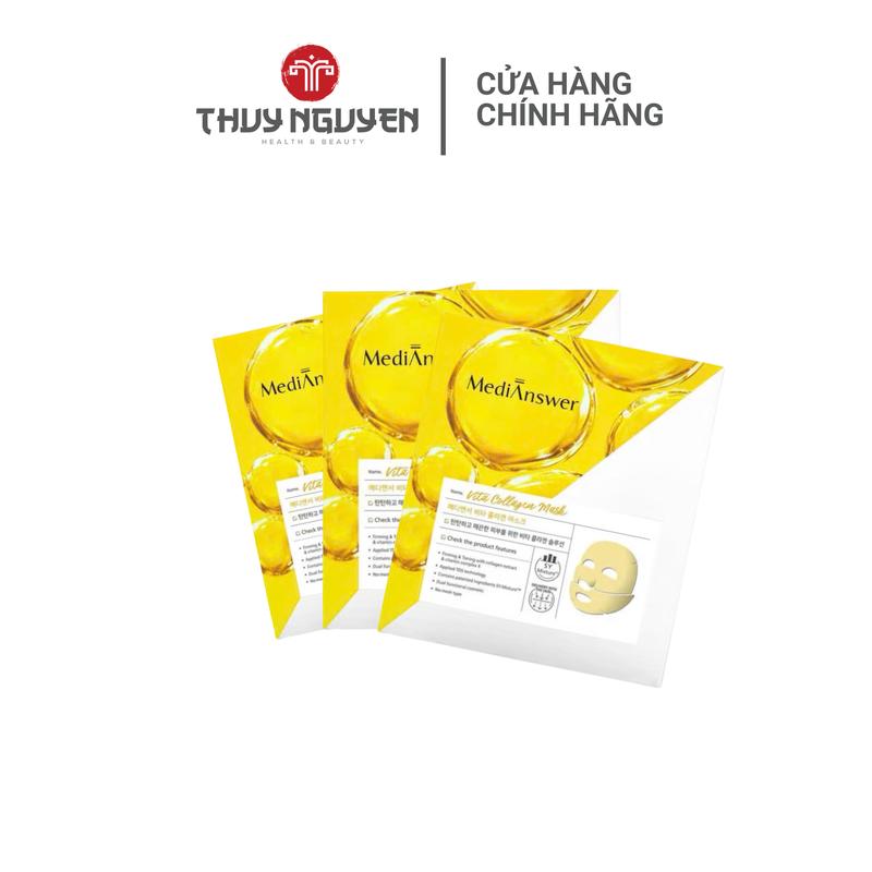 HỘP 5 MIẾNG Mặt Nạ Thạch Vàng Hỗ Trợ Trắng Da Căng Bóng Da Filler Collagen 83% Medianswer