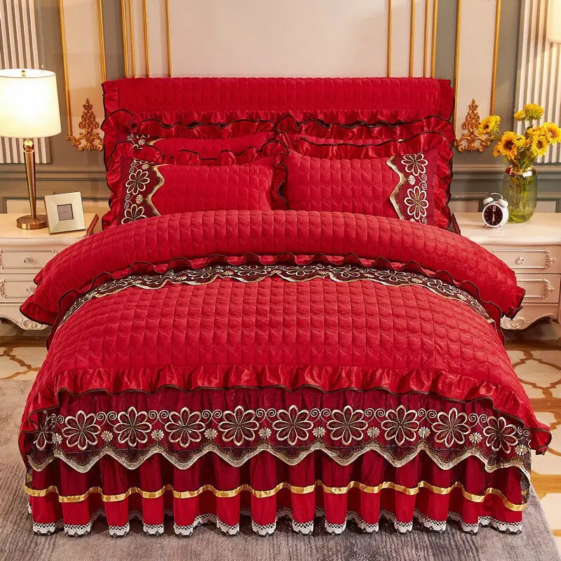 Set nỉ nhung tuyết hoàng gia 5 món cao cấp ( 1ga+2 vỏ gối+1 chăn+ 1 phủ đầu giường)