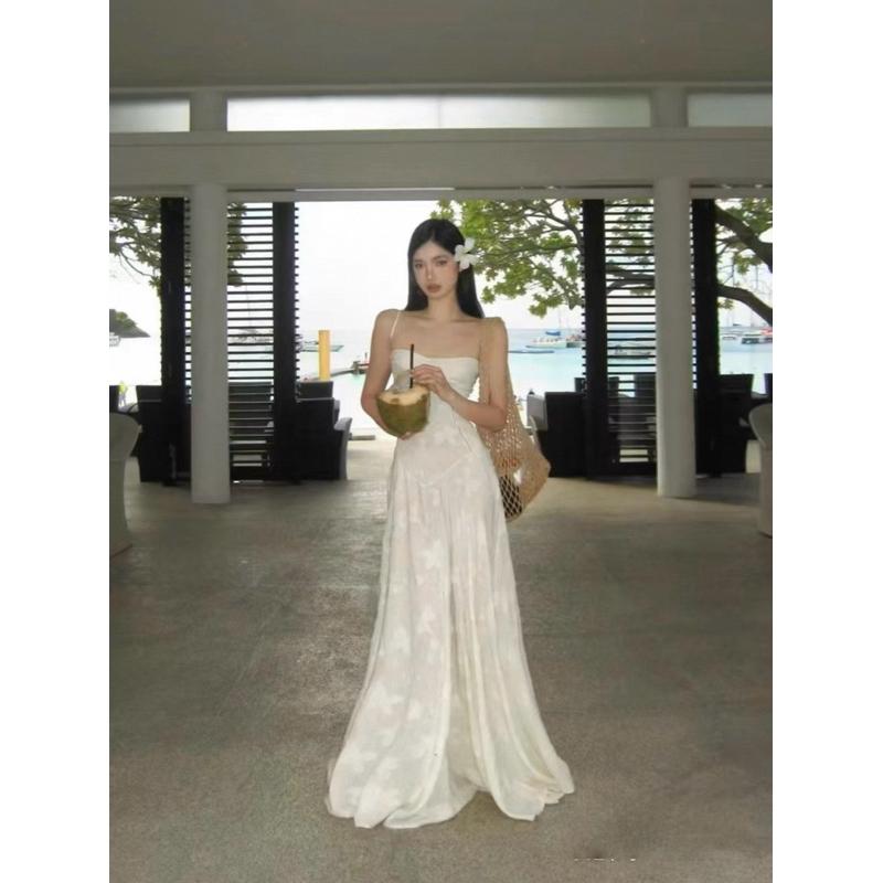 [CHAN BIGSIZE 55-85kg] Đầm hai dây dáng dài đi biển đi tiệc thanh lịch ullzzang bigsize
