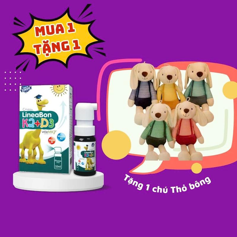 [QUÀ TẶNG HẤP DẪN] Mua 1 Lọ LineaBon Vitamin D3 K2 10ml DẠNG XỊT - Vitamin tăng chiều cao cho bé chính hãng