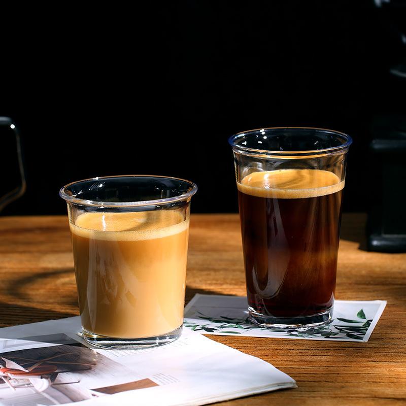 1 ly Ly thủy tinh trơn loe miệng cốc thủy tinh chịu nhiệt dùng để uống trà cafe sinh tố 250ml và 360ml R106 9012