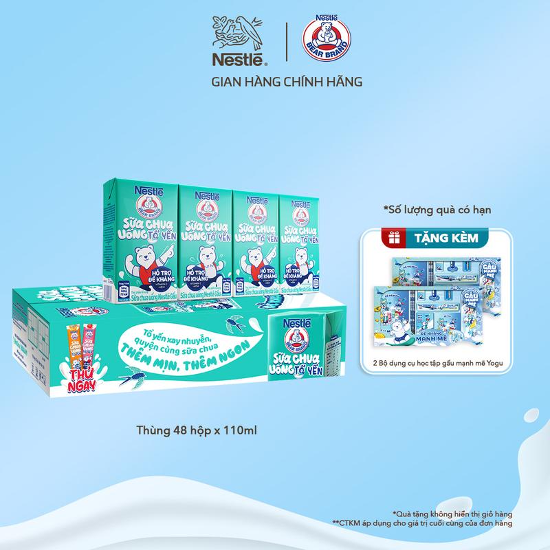Nestlé VN Thùng 48 Hộp Sữa chua Gấu Tổ Yến (12x4x110ml)-ST