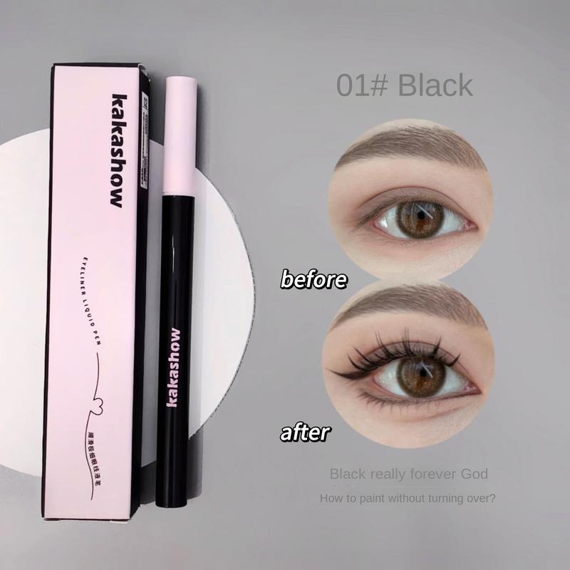 Product Introduction of Kakashow Smooth and Fine Liquid Eyeliner Smooth Waterproof Sweat-Proof Not Smudge Beginner Lower Eyelashes Cheap Lipliner Makeup 7