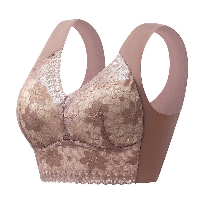 Large Size Lace Beautiful Back Push-up Bra, Adjustable Big Breasts, Small Beauty Vest, Support Side Breasts Women's Underwear 8