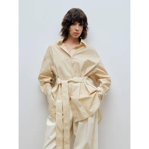 Versatile Tie-Waist Long-Sleeved Shirt for Effortless Style