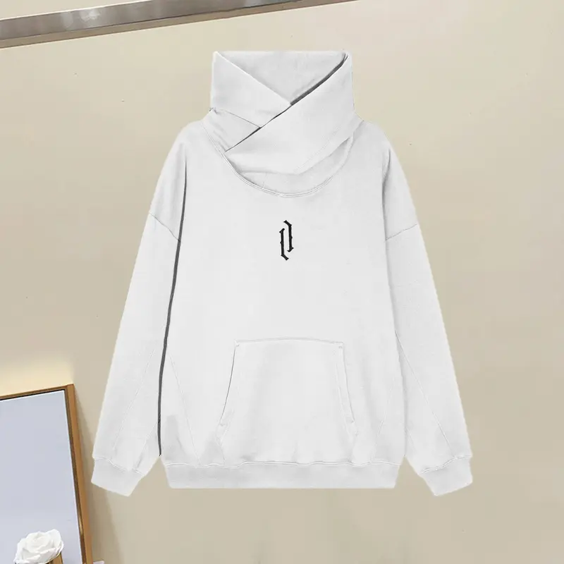 Huxriqvy-Áo Hoodie Có Mũ Cho Nam, Quần Áo Mùa Thu, Màu Trơn, Tay Áo Dài, Ngoại Cỡ, Hip Hop, Ấm Áp, Cao Cổ, Đường Phố, Mùa Đông 5