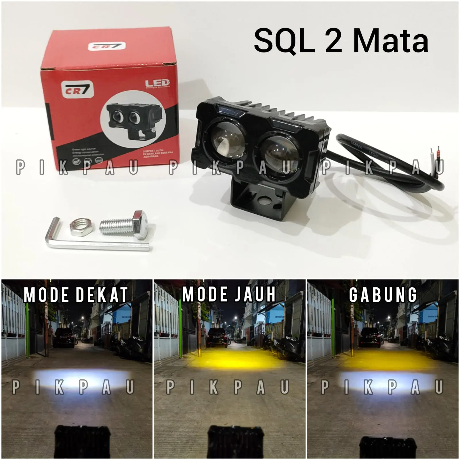 CR7 Lampu Tembak LED Sorot Laser 2 Mata High Low