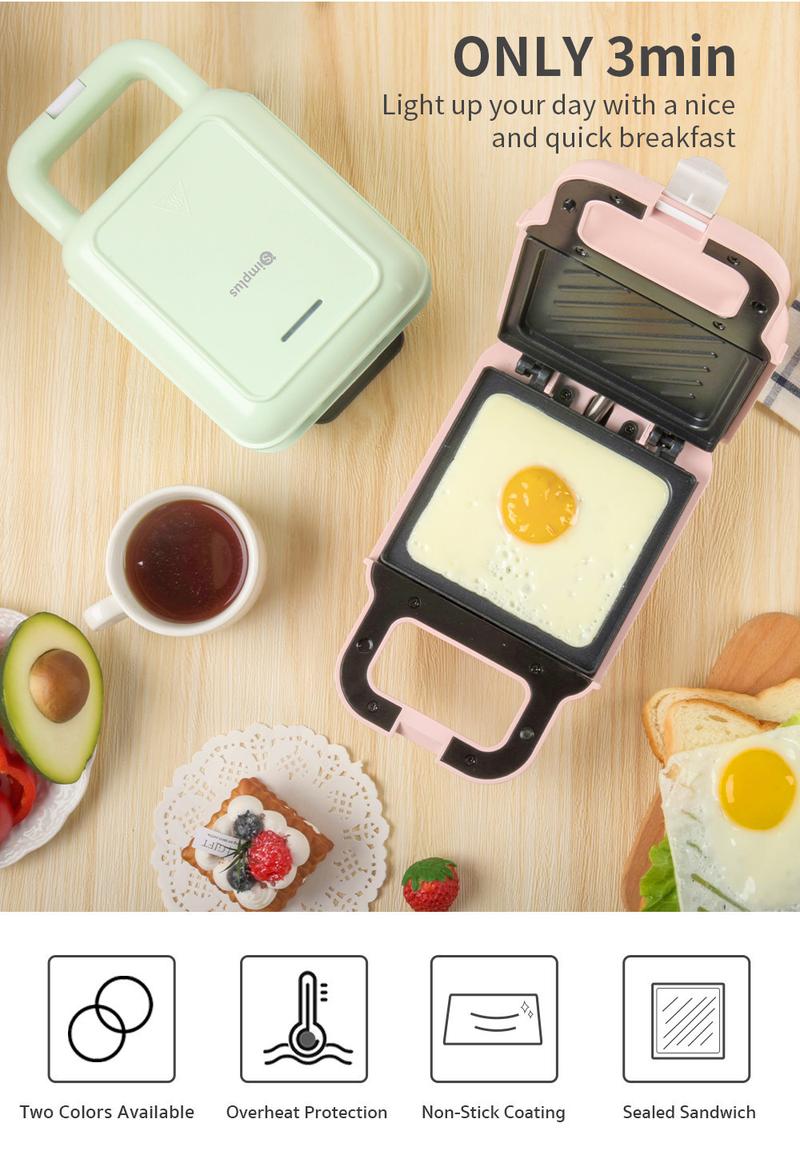 Product Introduction of Sandwich Maker Panini Waffle Breakfast Bread Crepe Portable Household Small Baking Machine 23