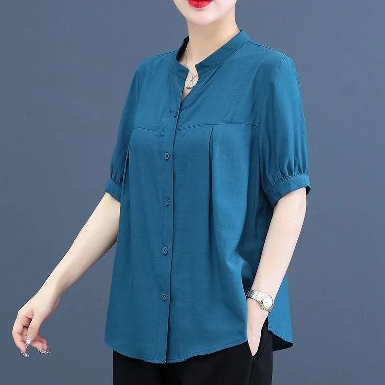 Product Introduction of Áo Sơ Mi Voan, Hàng Mới Về Mùa Hè Cho Nữ, Thời Trang Đẹp, Cổ Chân Đế Áo Sơ Mi Voan, Thanh Lịch, Thích Hợp Cho Quần Áo Của Mẹ, Áo Sơ Mi Nhỏ Áo, Có Sẵn Trong Các Cặp Đôi 20