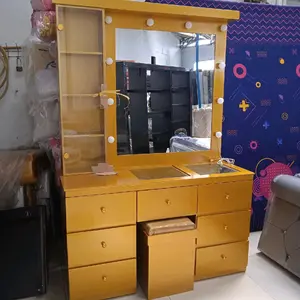 Meja Rias Jumbo 7 laci Free Lampu uk 120x180