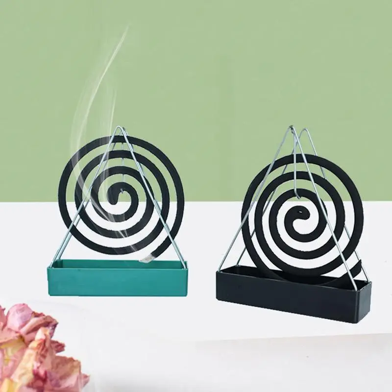 Designer Portable Iron Mosquito Coil Holder with Handle - Fireproof Material Incense Holder perfume  shaped  shelf