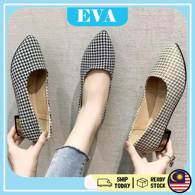 READY STOCK EVA Millennium Shoes Women Pointed Kasut Daily Perempuan Flats Wanita 0