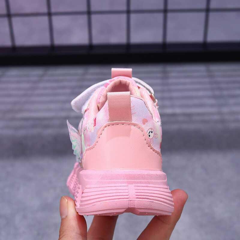 Product Introduction of Light Up Spring and Autumn New Single Girls' Sports Baby Casual Little Girls Lightweight Princess Shoes 20