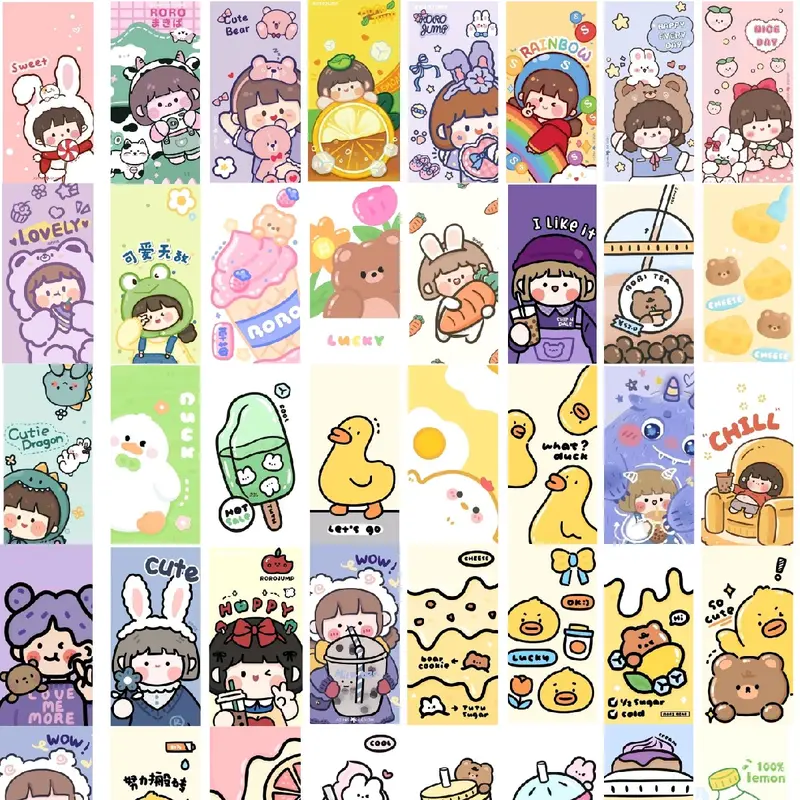 (isi 150pcs ) Sticker kawai / stiker Seal Packing Sticker Freebies stiker Paket 4