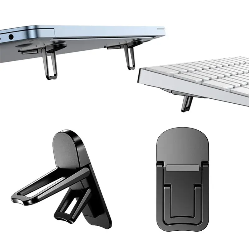 Giá Chân Đế Máy Tính Xách Tay Gấp Được, Có Thể Điều Chỉnh, Chân Mini, Siêu Mỏng, Cầm Tay, Hỗ Trợ Cho Máy Tính Xách Tay, Giá Đỡ Làm Mát, Bàn Chân, Giá Đỡ Vô Hình
