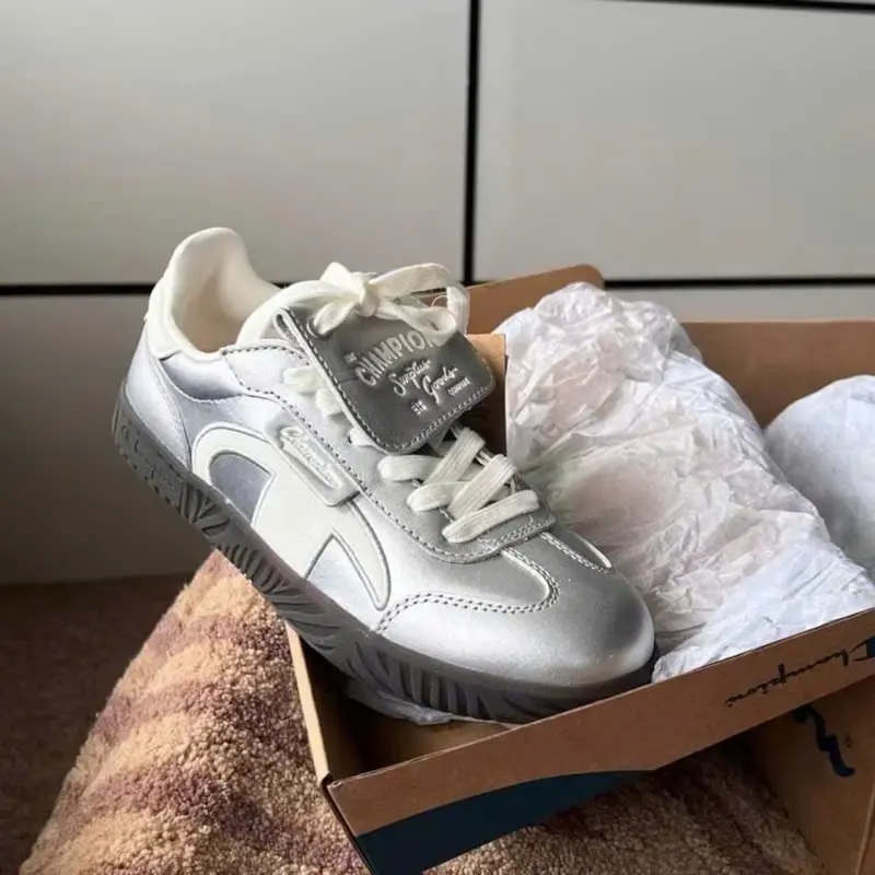 [Full Box] Giày Sneaker Nam Nữ C.h.a.m... 2 Màu Xám Bạc, Đen Full Size 36-43 Đế Bằng Shoes 2