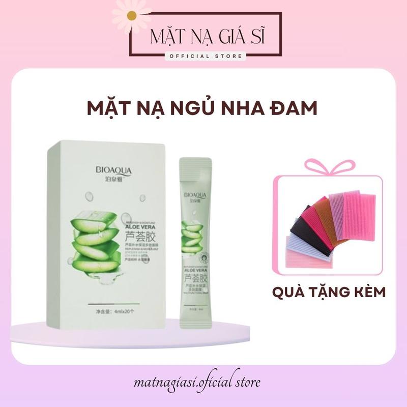￼[Hộp 20 Gói ] Mặt Nạ Ngủ Bioaqua Chiết Xuất Lô Hội Dưỡng Ẩm  Làm Sáng  Màu Da -matnagiasi Skincare Collagen