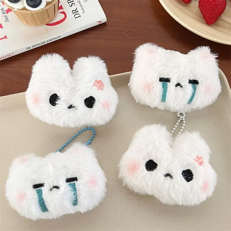 Mặt Dây Chuyền Búp Bê Gấu Thỏ Người Yêu Nhồi Bông Dễ Thương, Phụ Kiện Trang Trí Túi Đi Học Cho Học Sinh, Trái Tim Nữ Tính Móc Chìa Khóa Siêu Dễ Thương 5